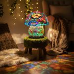 Lámpara vitral Lámpara de Hongo Esmerilado decoración hogar Glow - Madrid.com