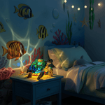 Lámpara vitral La Esencia de la Tortuga Molokai decoración hogar Glow - Madrid.com