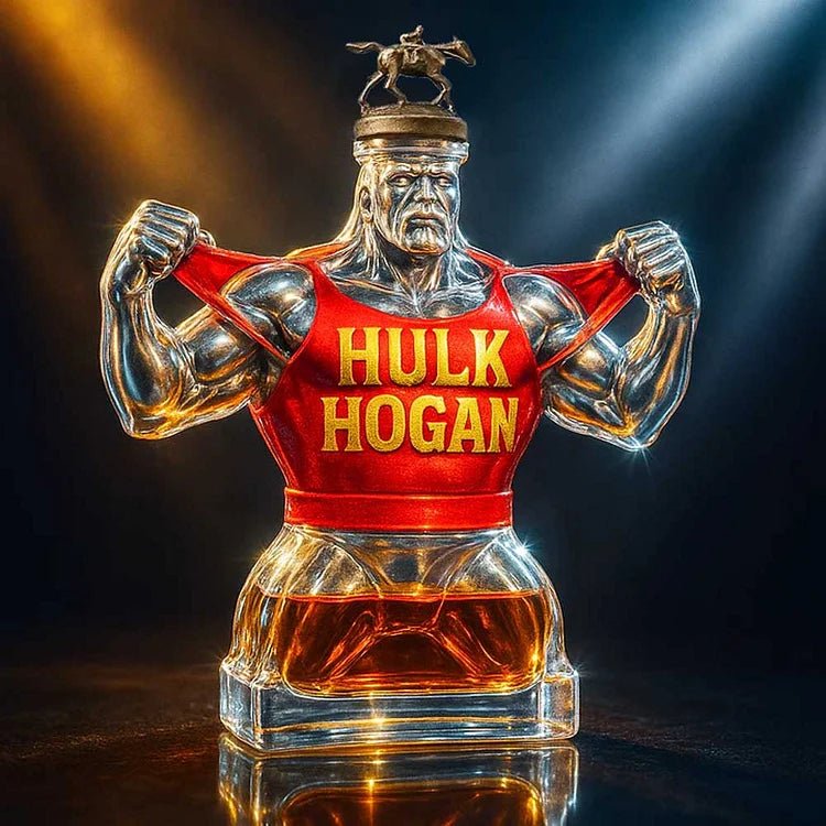 Lámpara vitral 1953 - 2025 HULK HOGAN Botella de Whisky Conmemorativa decoración hogar Glow - Madrid.com