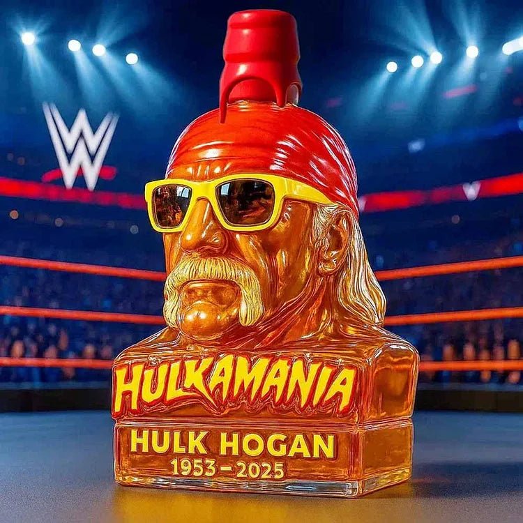 Lámpara vitral 1953. Edición limitada de botella de whiskey de Hulk Hogan decoración hogar Glow - Madrid.com