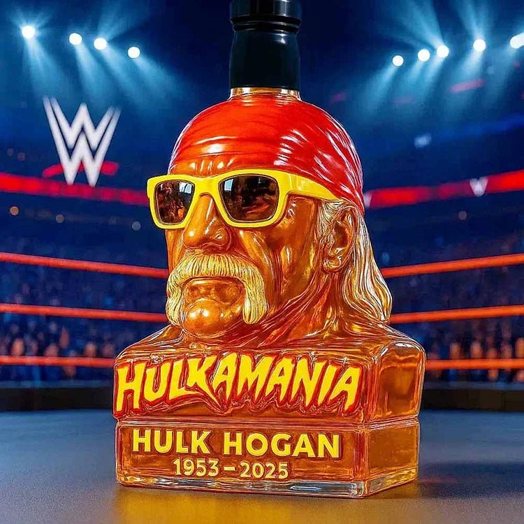 Lámpara vitral 1953. Edición limitada de botella de whiskey de Hulk Hogan decoración hogar Glow - Madrid.com