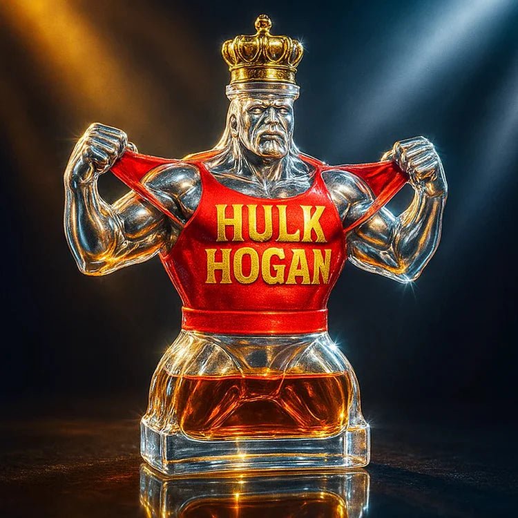 Lámpara vitral 1953 - 2025 HULK HOGAN Botella de Whisky Conmemorativa decoración hogar Glow - Madrid.com