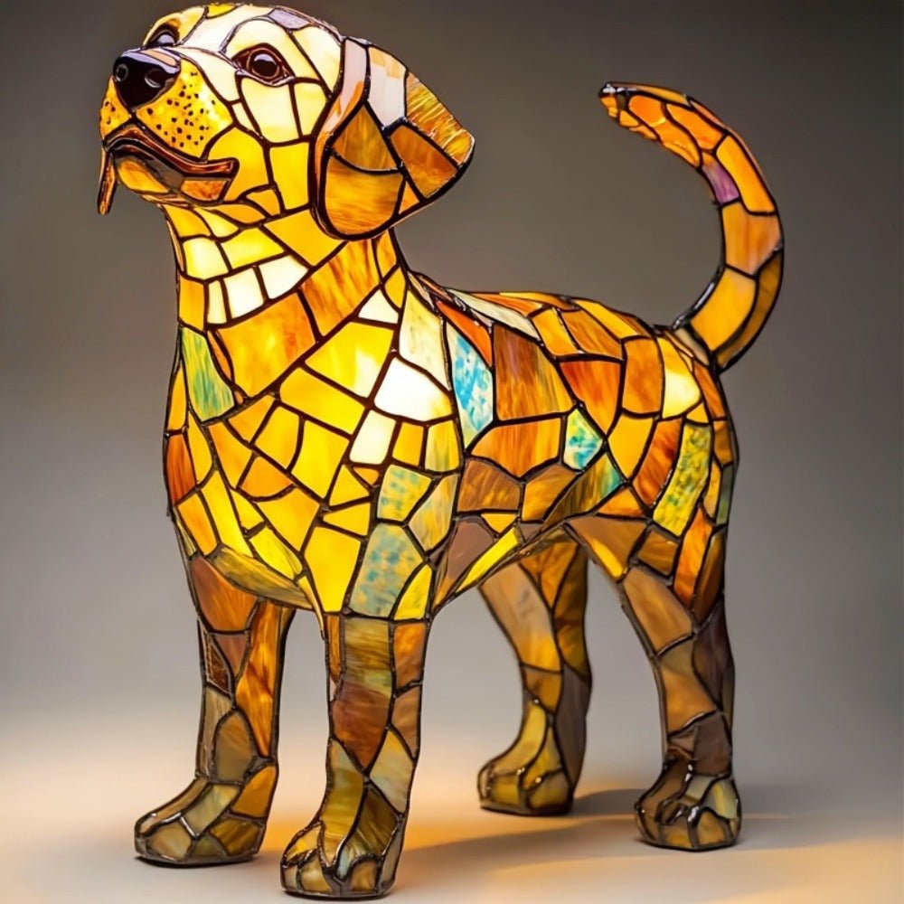 Lámpara vitral Labrador Transparente decoración hogar Glow - Madrid.com