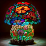 Lámpara vitral Lámpara de Hongo Esmerilado decoración hogar Glow - Madrid.com
