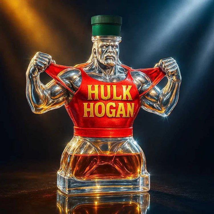 Lámpara vitral 1953 - 2025 HULK HOGAN Botella de Whisky Conmemorativa decoración hogar Glow - Madrid.com